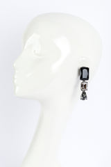 Vintage Oscar de la Renta Dark Crystal Gem Drop Earrings @RECESS LA