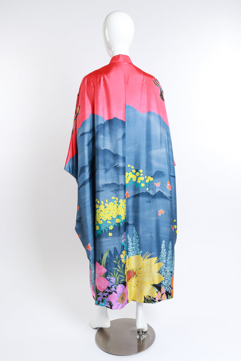 Hanae Mori Mountain Flowers & Butterflies Caftan back mannequin @RECESS LA