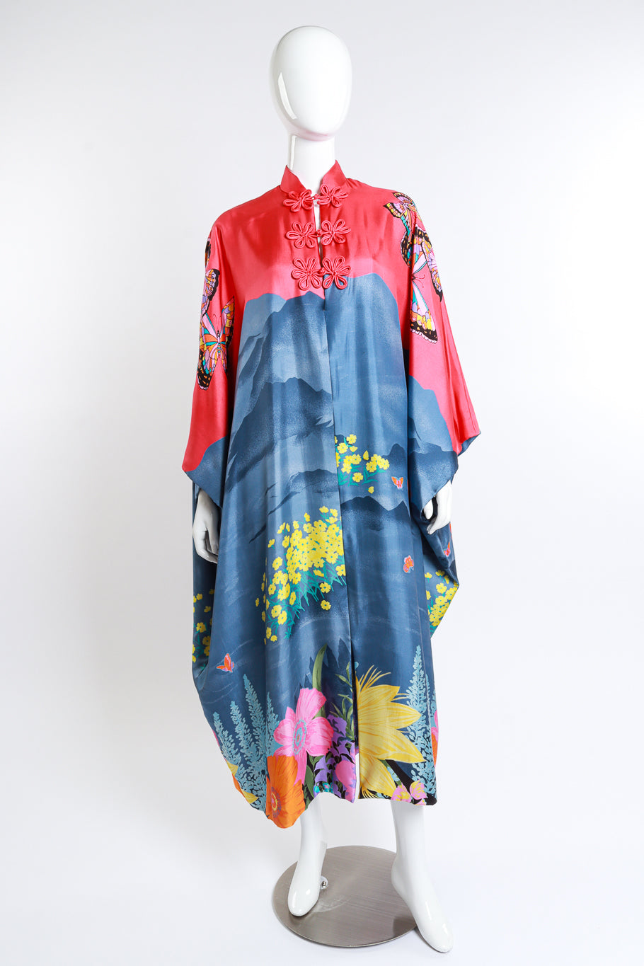 Hanae Mori Mountain Flowers & Butterflies Caftan on mannequin @RECESS LA