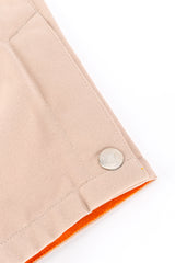 Vintage Hermés High Waist Cotton Pant ankle snap button closeup @recess la