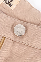 Vintage Hermés High Waist Cotton Pant button closeup @recess la