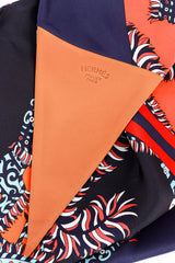 Hermes Tribal Pointe Scarf logo detail @RECESS LA