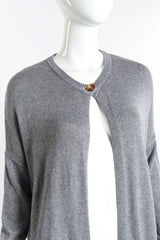 Vintage Hérmes Cotton Cardigan Duster front on mannequin closeup @recess la