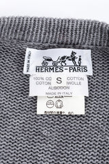 Vintage Hérmes Cotton Cardigan Duster signature label @recess la