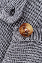 Vintage Hérmes Cotton Cardigan Duster button closure closeup @recess la