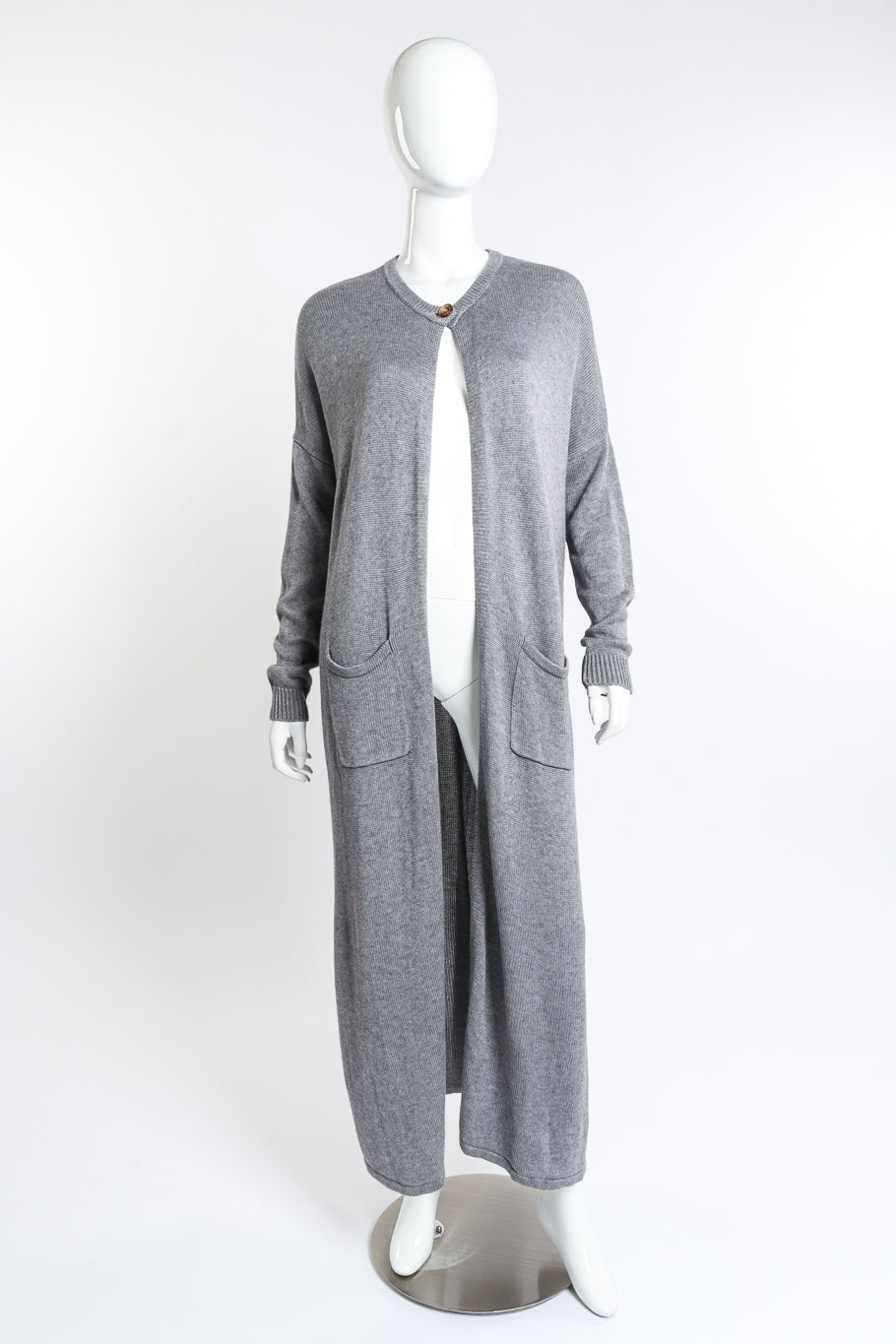 Vintage Hérmes Cotton Cardigan Duster front on mannequin @recess la