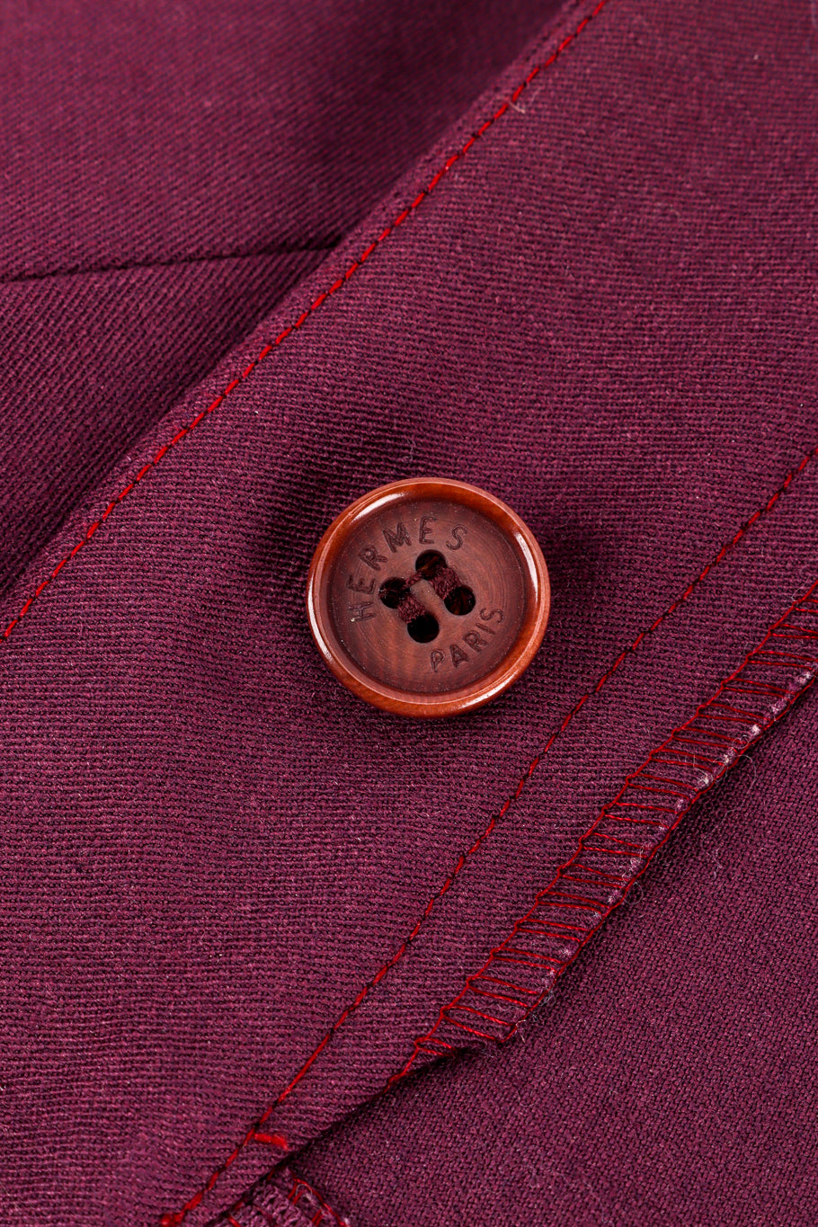 Vintage Hermés Skinny Leg Riding Pant II button closeup @recess la