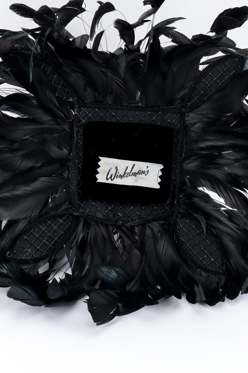 Raven Feather Fascinator Hat by Winkelman's label @recessla