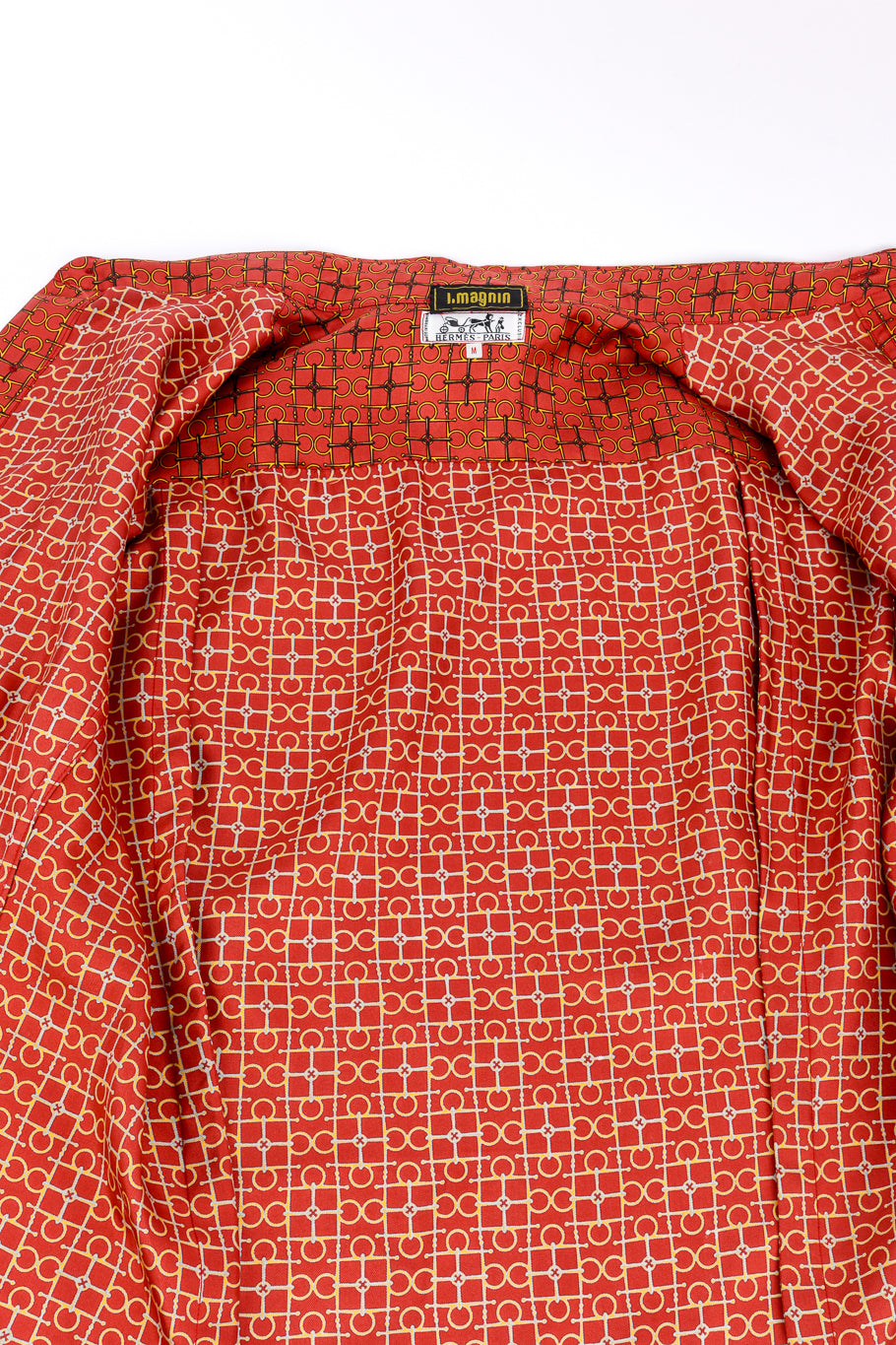 Silk Horsebit Blouse by Hermes lining @recess la