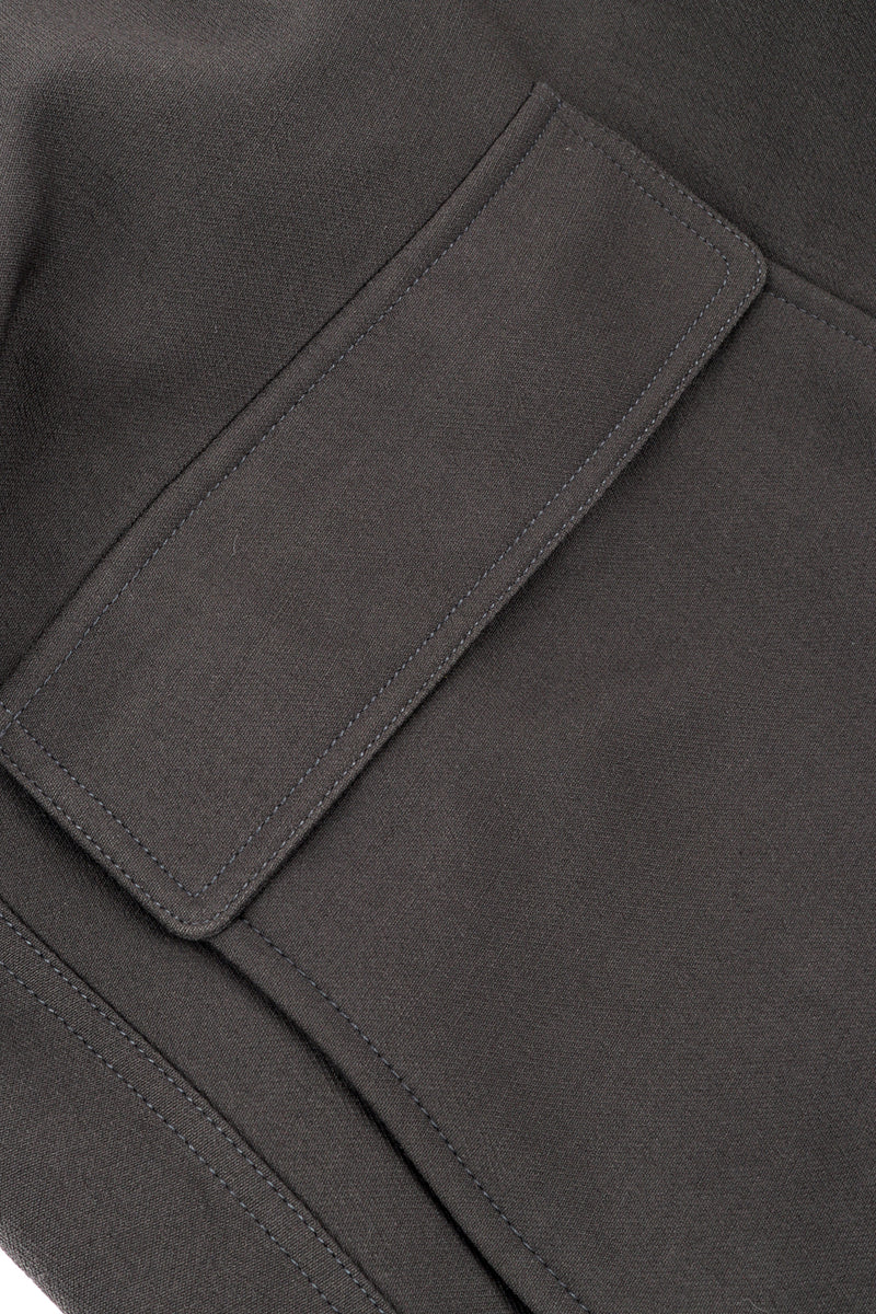 Vintage Hermés Wool Trench Coat flap pocket closeup @recess la