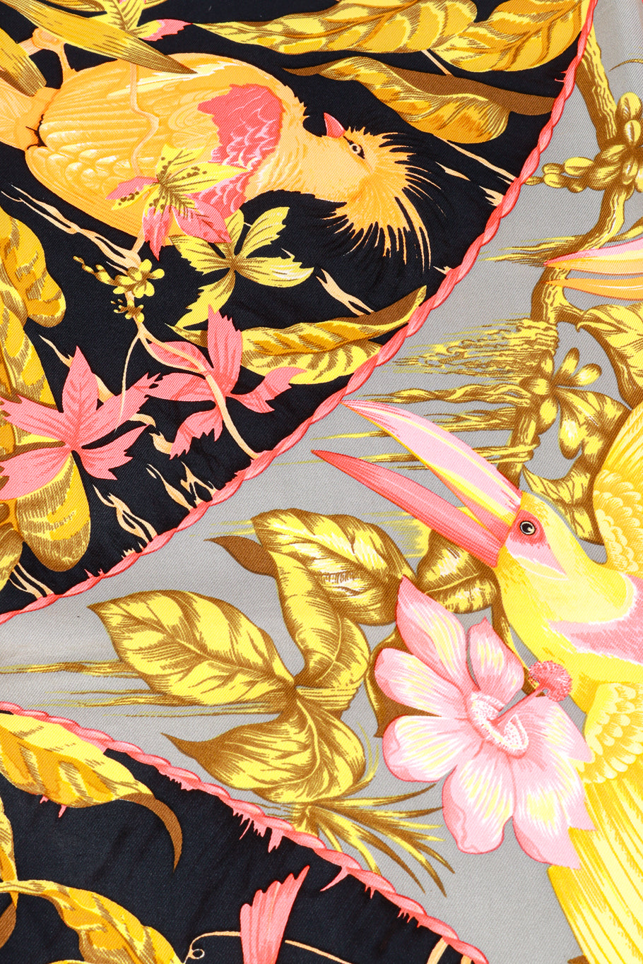 Vintage Hermés Tropiques Silk Scarf print detail @recess la