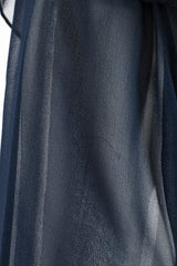 Vintage Holly's Harp Metallic Silk Wrap Dress snag on sleeve closeup @recessla