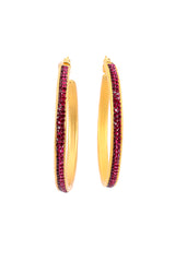 Rhinestone Hoop Earrings by Deanna Hamro @recessla