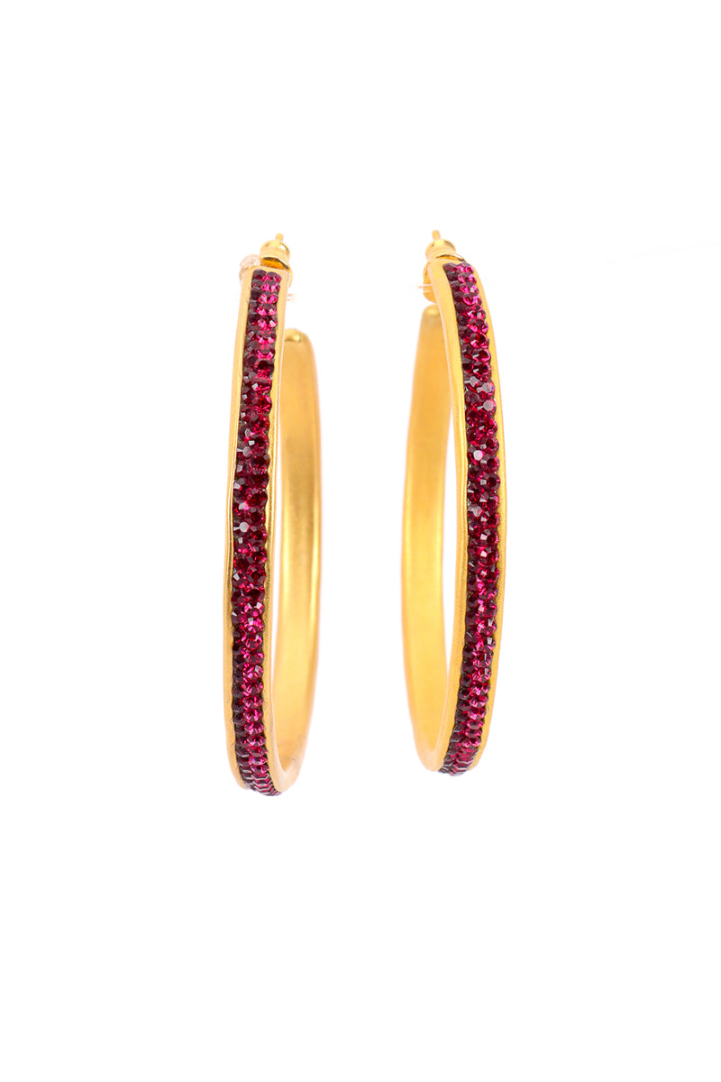 Rhinestone Hoop Earrings by Deanna Hamro @recessla