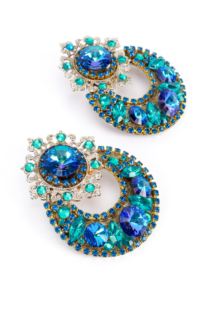 Chandbali Hoop Drop Earrings @RECESS LA