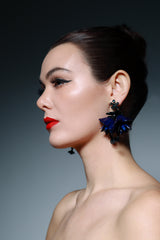 Vintage Oscar de la Renta Hibiscus Cluster Earrings @RECESS LA