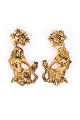 L’Etoile Aquarius Water Bearer Earrings by Isabel Canovas side by side @recessla