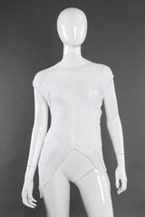 Issey Miyake Sheer Crepe Top front view on mannequin @Recessla