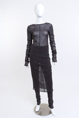 Issey Miyake Woven Mesh Dress & Pant Set front on mannequin @recess la