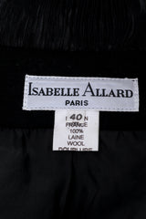 Vintage Isabelle Allard Plissé Pleat Wool Jacket label @recess la