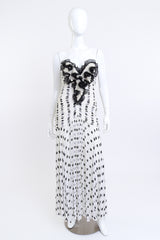 Vintage Isabelle Allard Pearl Cluster Polka Dot Dress front on mannequin @recess la