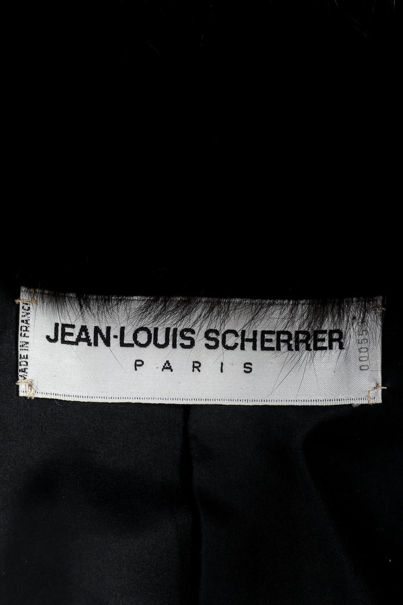 Vintage Jean Louis Scherrer Beaded Fur Trim Velvet Jacket label @recess la