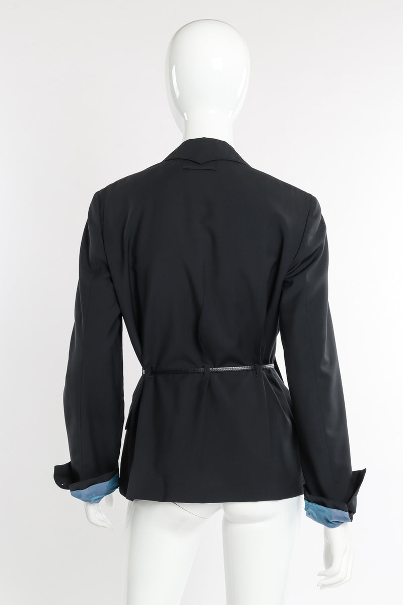 2005 S/S Pleated Drawstring Blazer by Jean Paul Gaultier on mannequin back @recessla