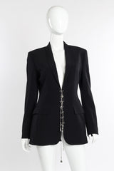 Jean Paul Gaultier Femme Piercing & Chain Blazer front on mannequin @recessla