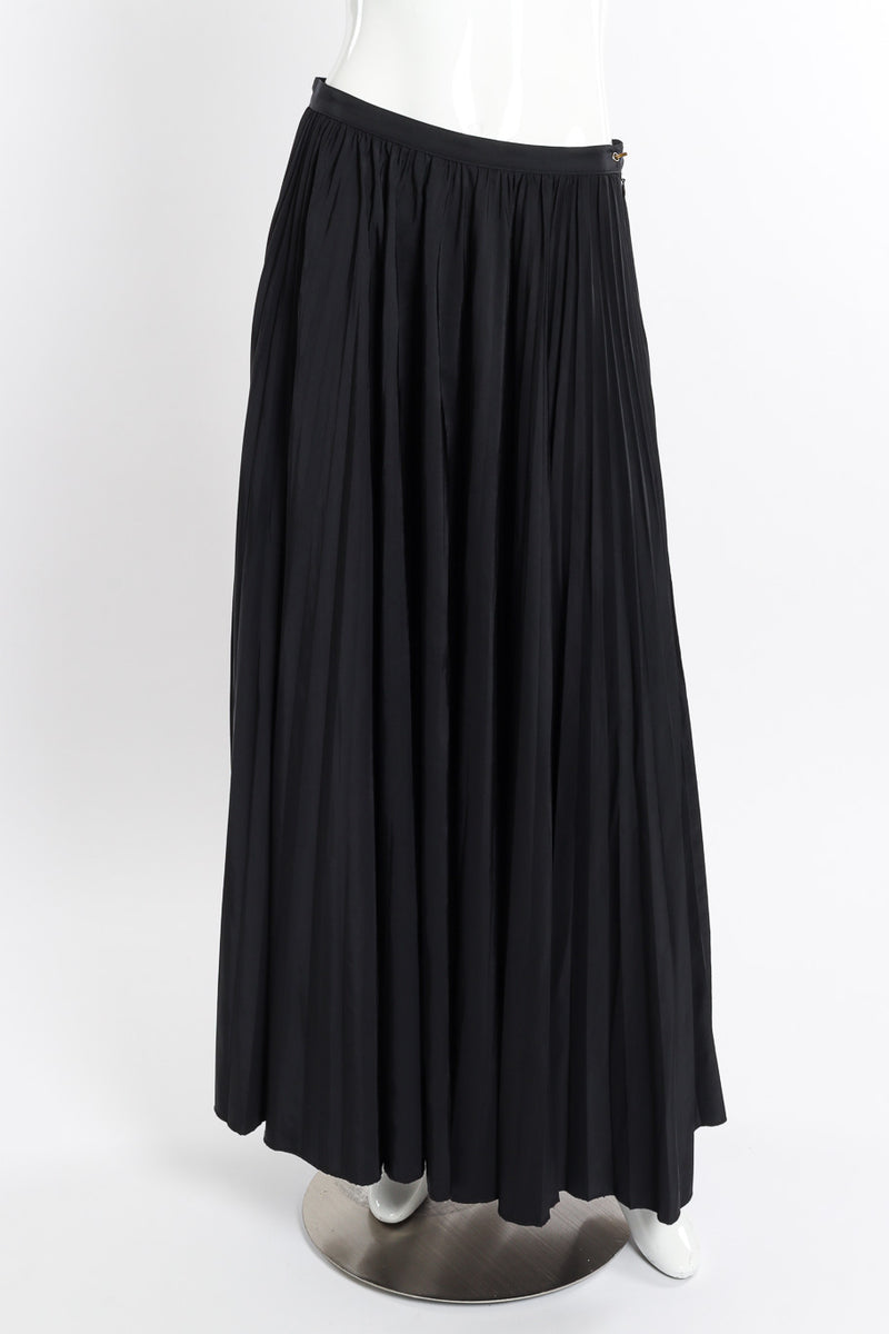 Vintage Jean Paul Gaultier Classique Pleated Maxi Skirt front on mannequin @recessla