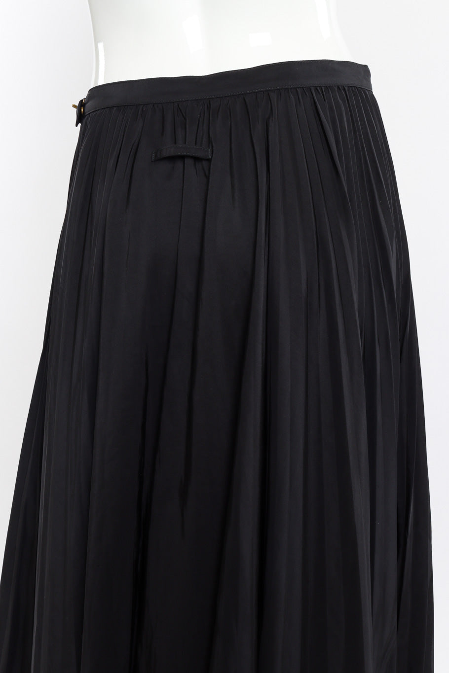 Vintage Jean Paul Gaultier Classique Pleated Maxi Skirt back on mannequin closeup @recessla