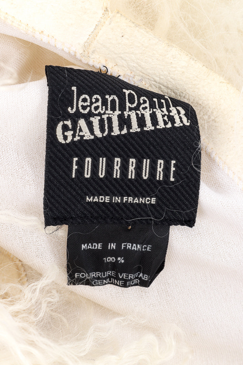 Jean Paul Gaultier Mongolian Shawl signature label closeup @recessla