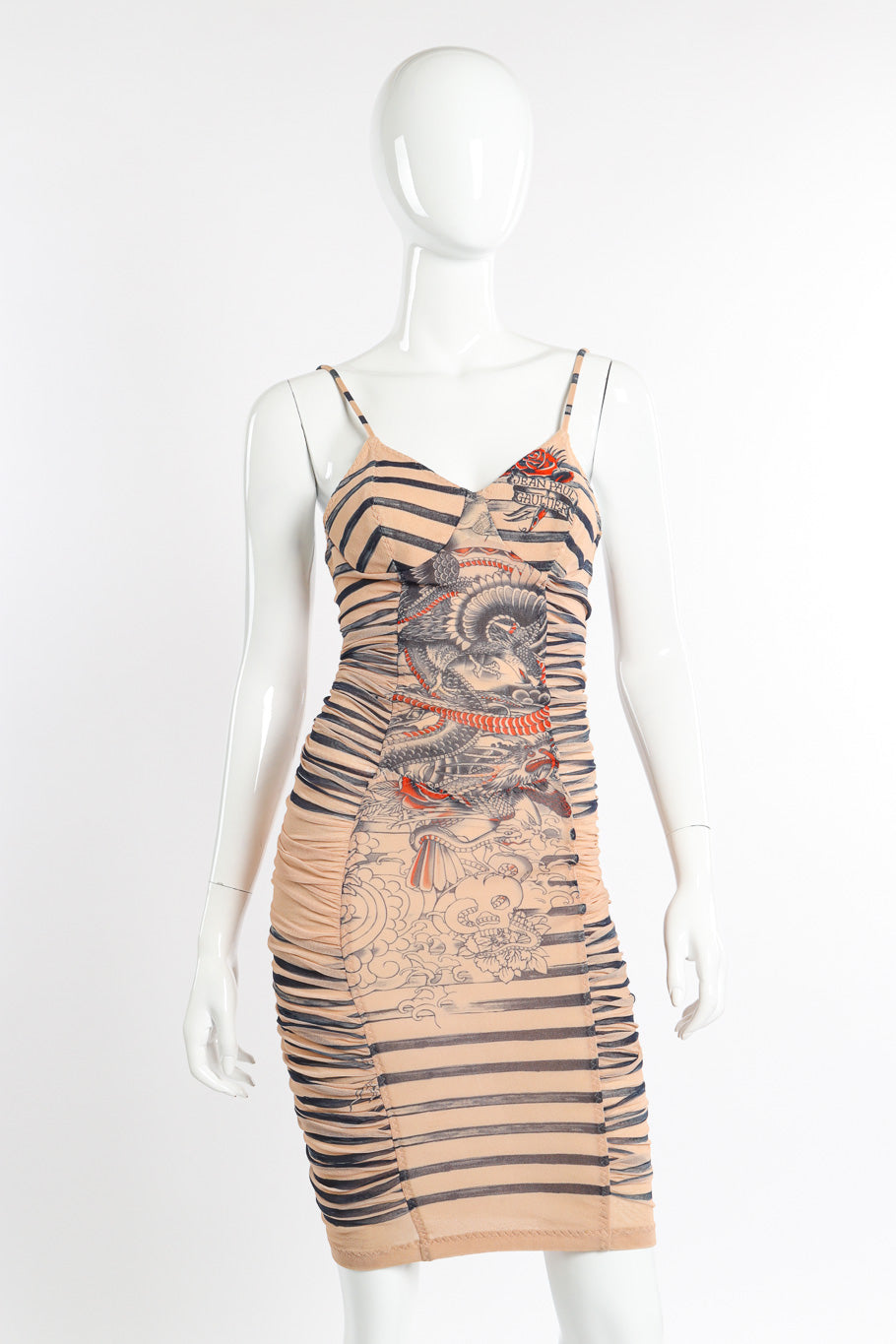 Jean Paul Gaultier 2012 S/S Soleil Tattoo Dress on mannequin @recessla