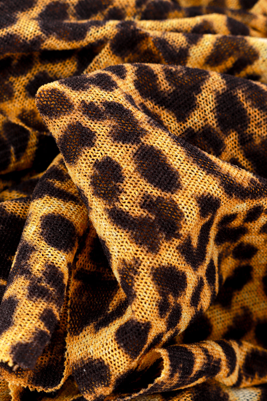 Gaultier Leopard Print Ruffle Dress fabric detail @RECESS LA