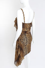 Gaultier Leopard Print Ruffle Dress side on mannequin @RECESS LA