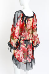 JPG Floral Balloon Sleeve Dress back mannequin @RECESS LA