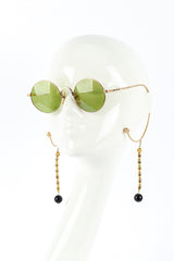 Jean Paul Gaultier Bottle Green Bead Drop Arm Sunglasses on mannequin @RECESS LA