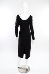 Vintage Sophie Sitbon Lattice Sleeve Sheath Dress back on mannequin @recessla