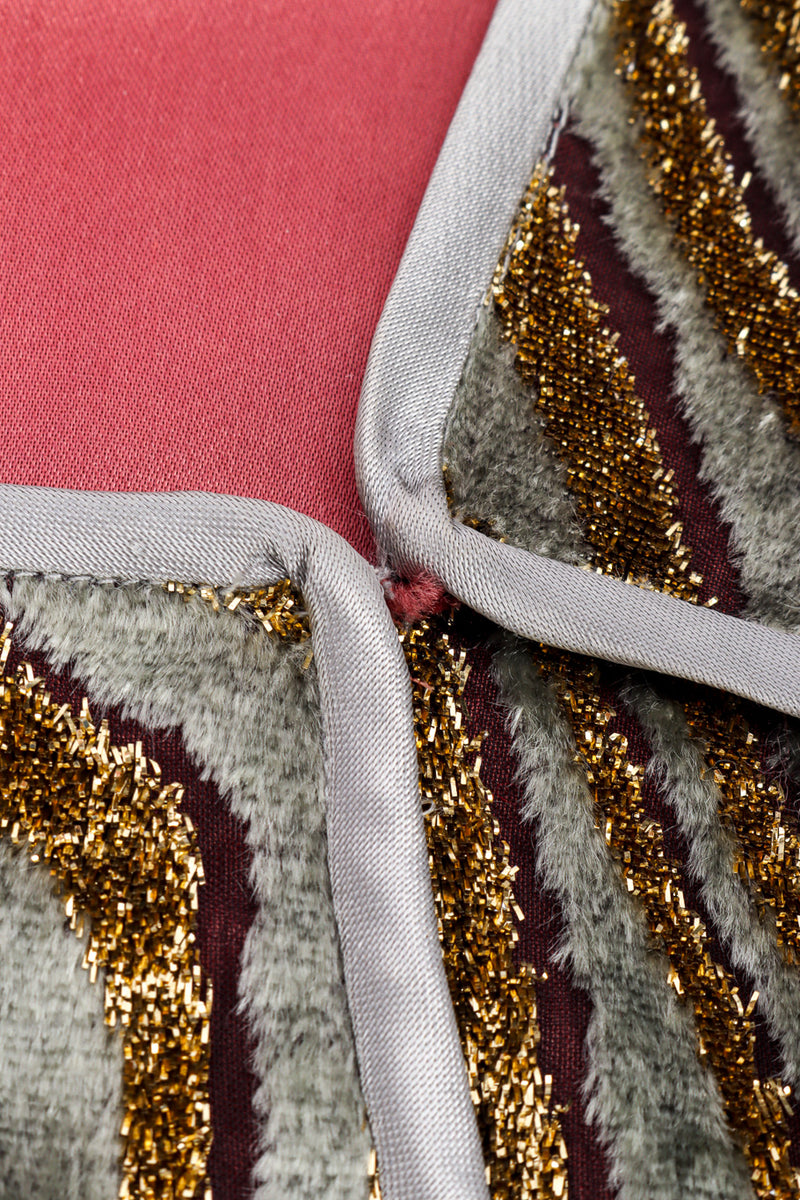 Vintage Janice Wainwright Metallic Burnout Jacket and Tank Setback plunge closeup @recessla