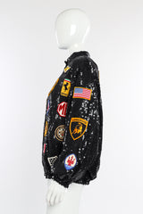 Vintage Sequined Formula 1 Bomber II side on mannequin @recessla