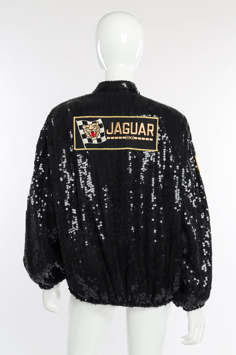 Vintage Sequined Formula 1 Bomber II back on mannequin @recessla