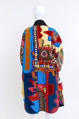 Vintage Judith Roberts Patchwork Rope Tassel Jacket back on mannequin @recess la