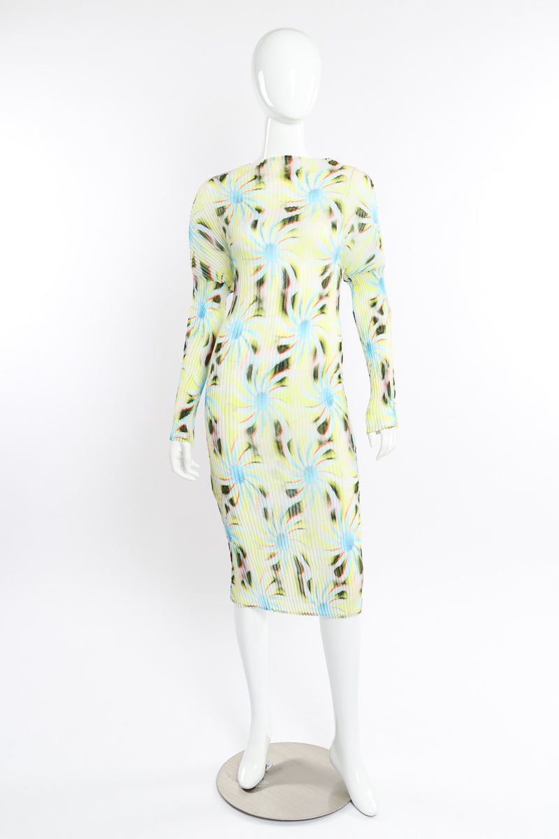 Julia Heur Burst Pleat Dress front view on mannequin @Recessla