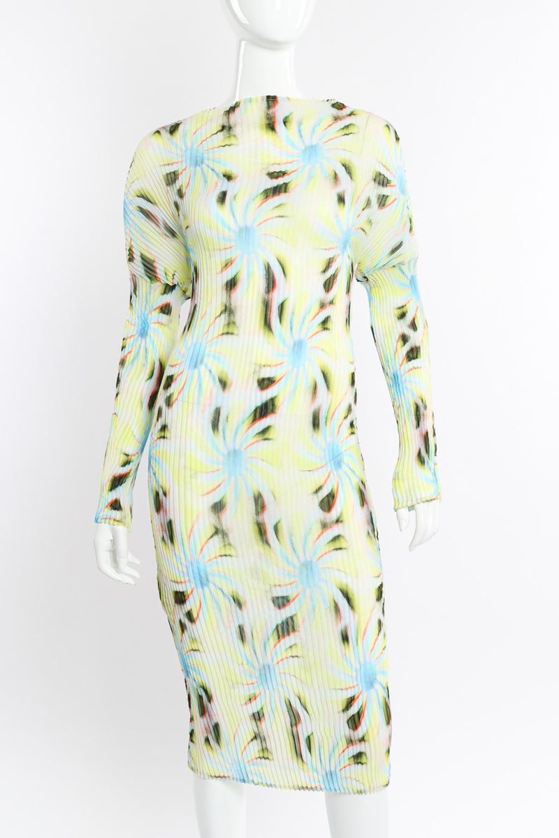 Julia Heur Burst Pleat Dress front view on mannequin closeup @Recessla