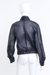 Julian K Navy Perforated Leather Jacket on mannequin @RECESS LA