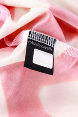 Just Cavalli Animal Stripe Sheath Dress authentication tag closeup @recess la