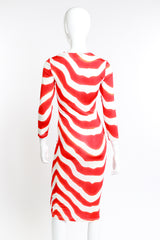 Just Cavalli Animal Stripe Sheath Dress back on mannequin @recess la