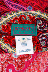 Kenzo Rose & Paisley Blouse label @RECESS LA