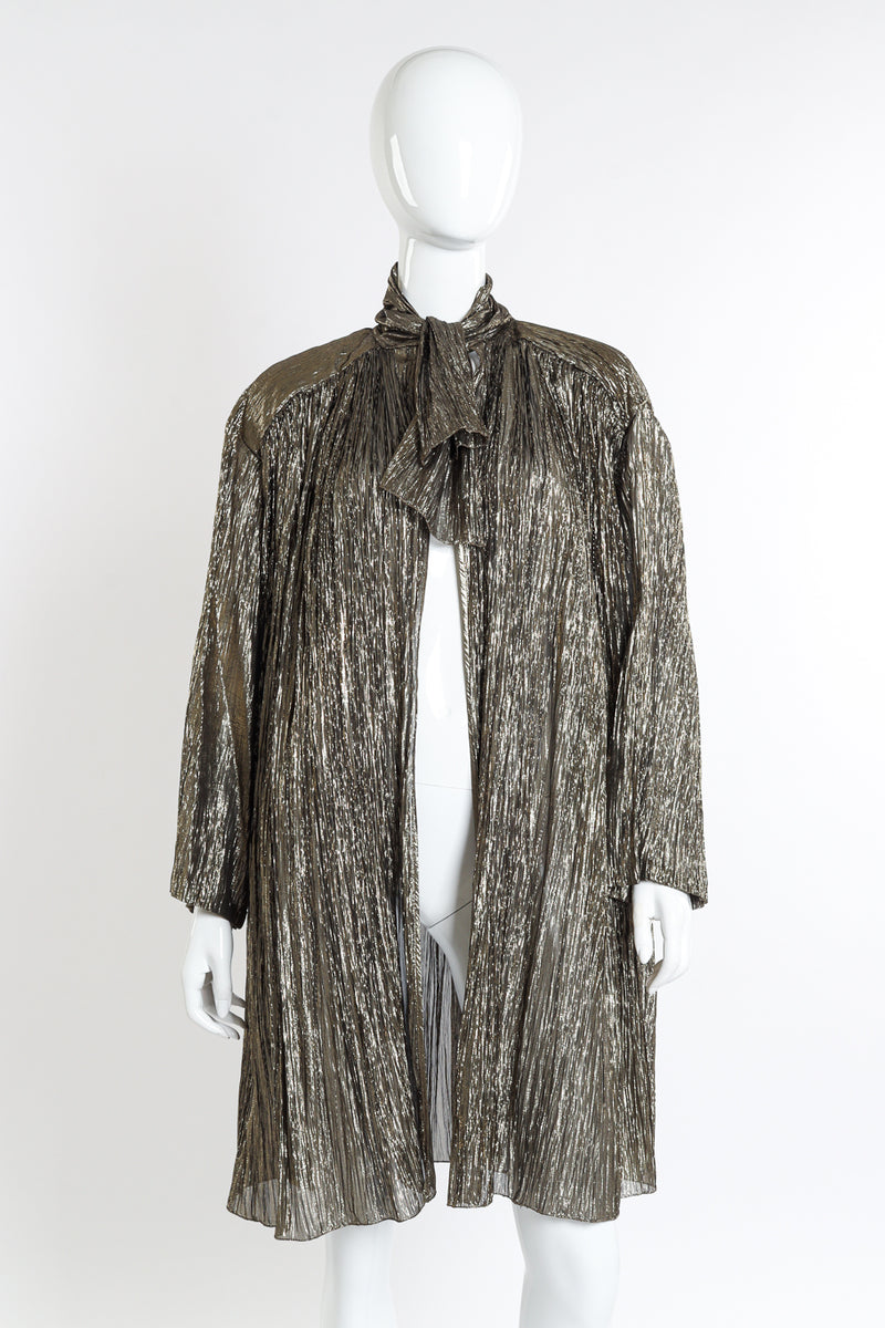 Vintage Krizia Metallic Duster front on mannequin @recessla