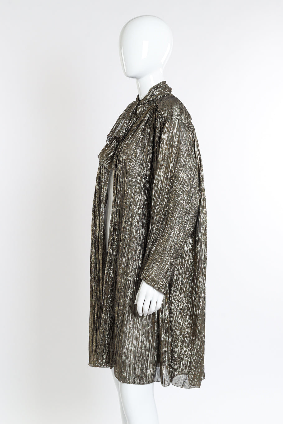 Vintage Krizia Metallic Duster side on mannequin @recessla