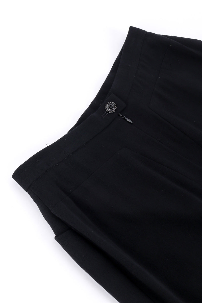 Vintage Karl Lagerfeld Two Pocket Slits Skirt back closure closeup @recessla